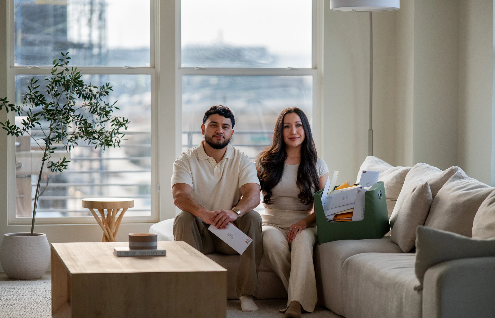 Stephany and Javier, founders of Momentum Scores, meeting with a client